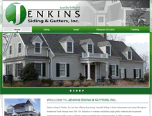 Tablet Screenshot of jenkinssidinggutters.com